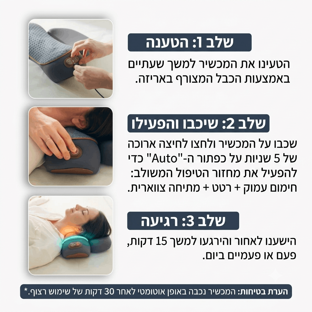 PhysioNeck™ | כרית אורטופדית לצוואר