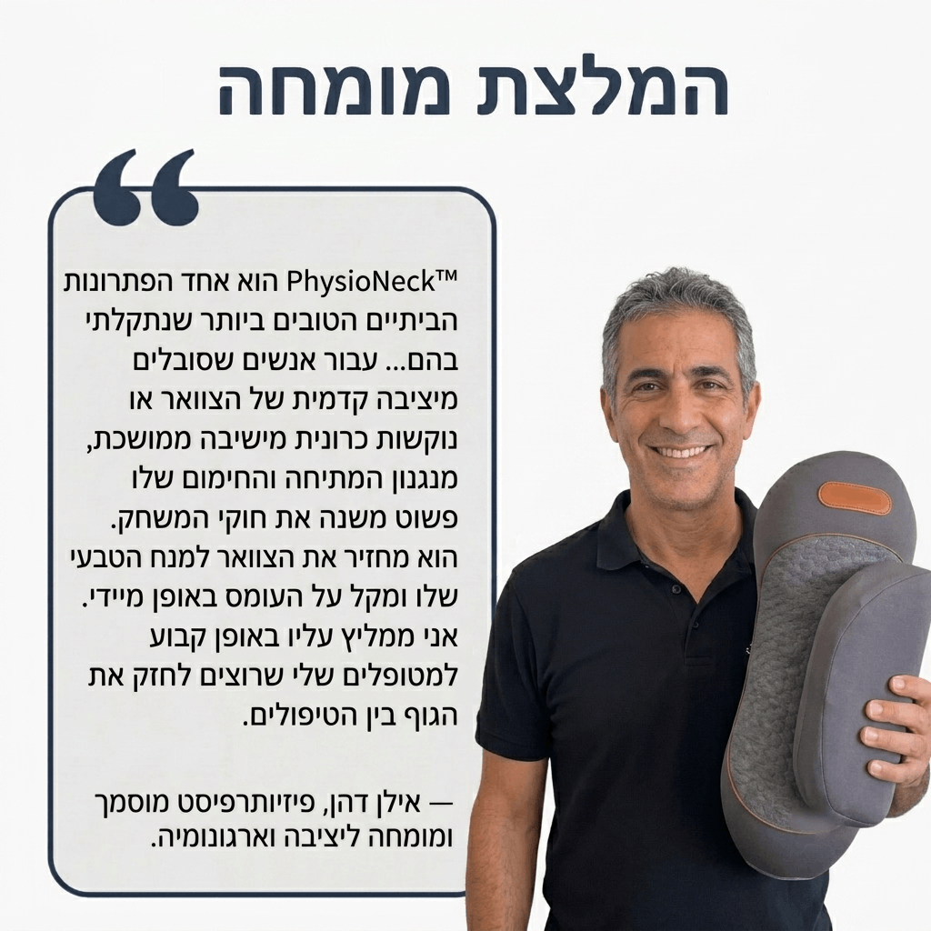 PhysioNeck™ | כרית אורטופדית לצוואר